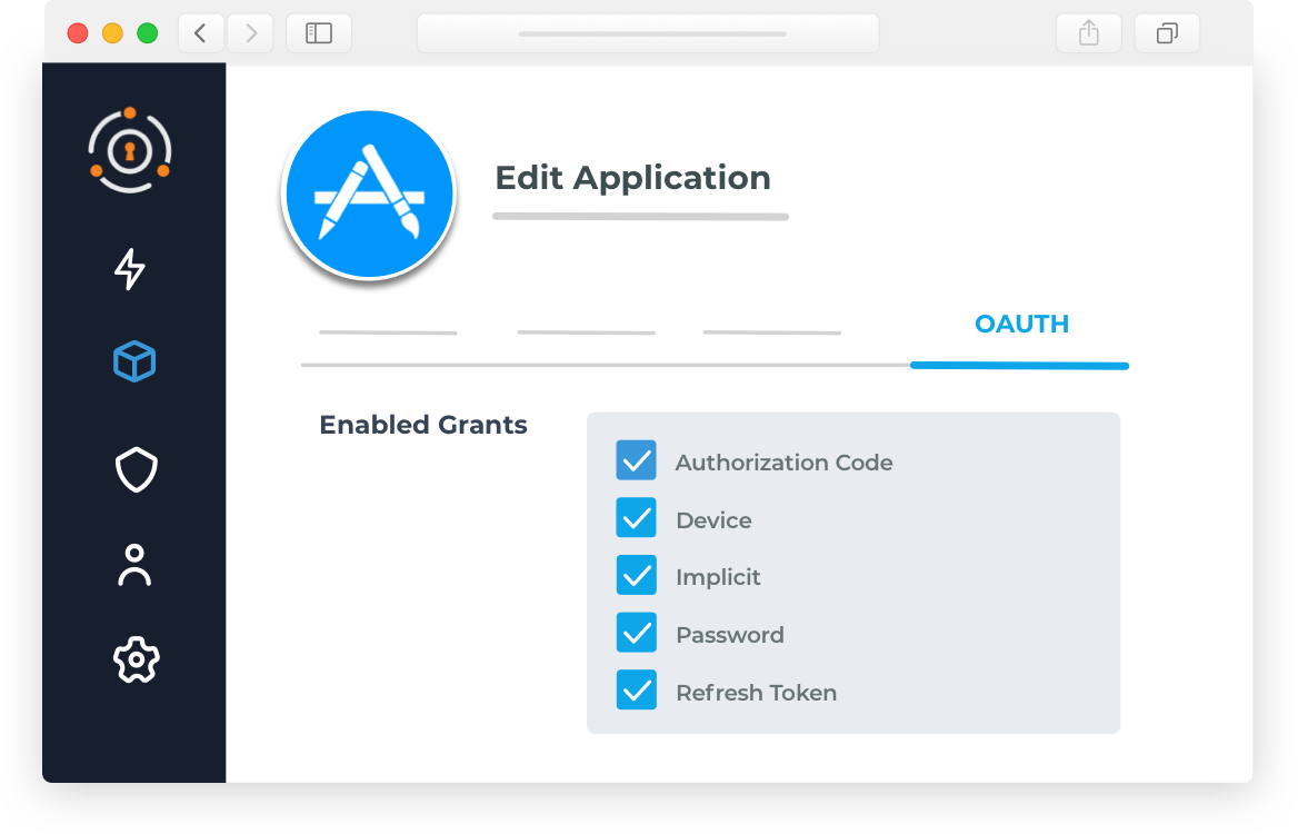 open ID integration fusionauth mockup dashboard