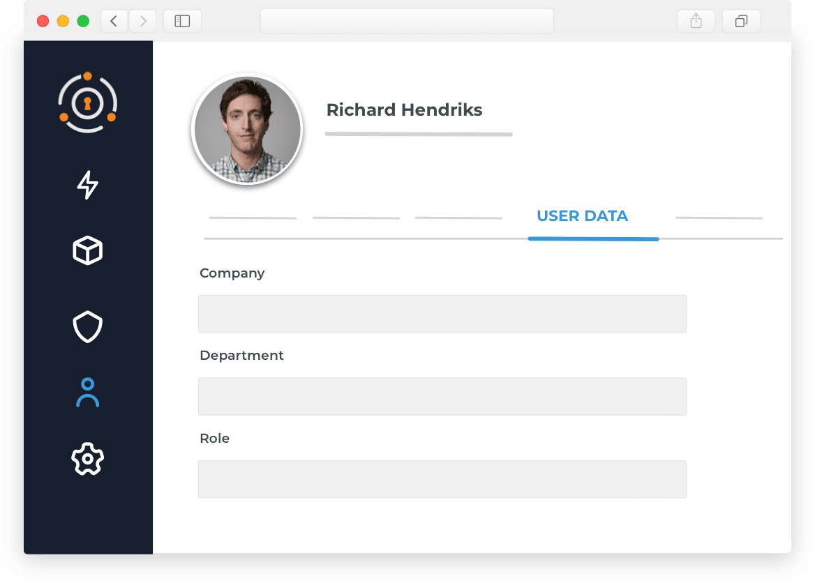 custom user data fusionauth mockup dashboard