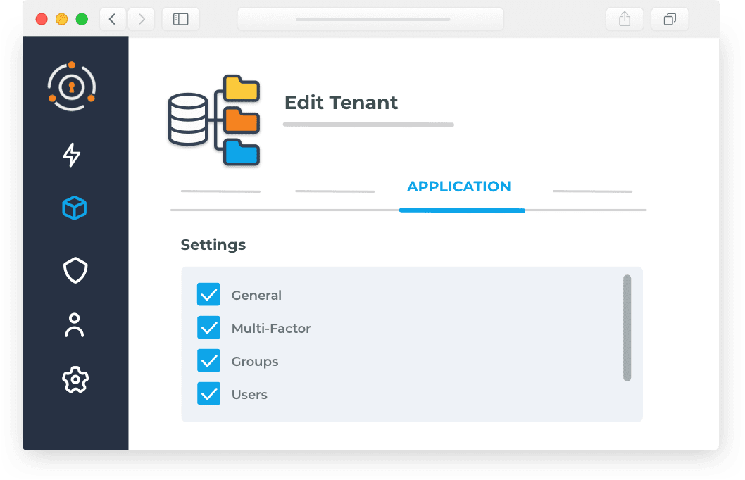 fusionauth dashboard mockup configure tenants