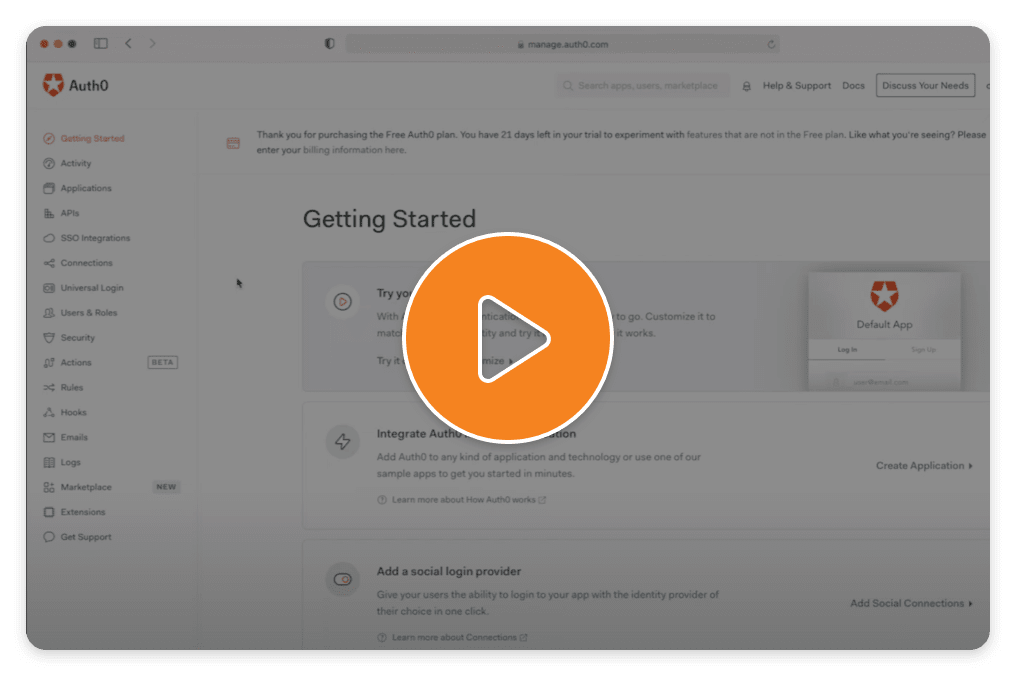 feature video exporting user data from auth0