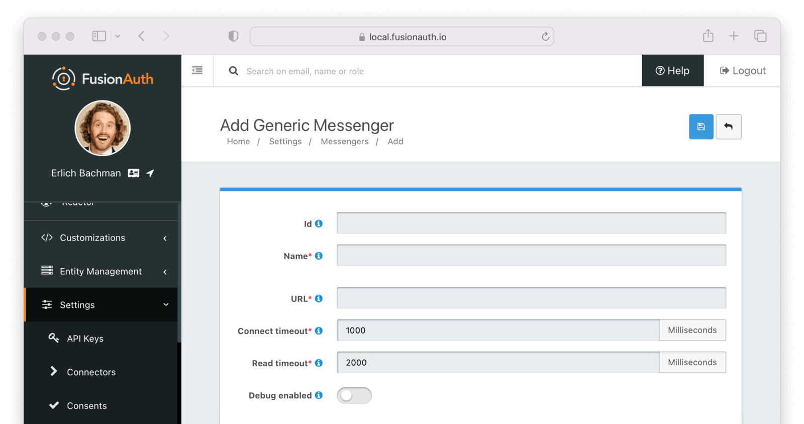 Add Generic Messenger Home