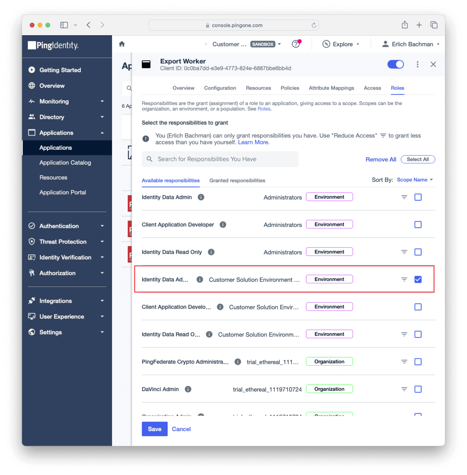 Add roles to worker application.