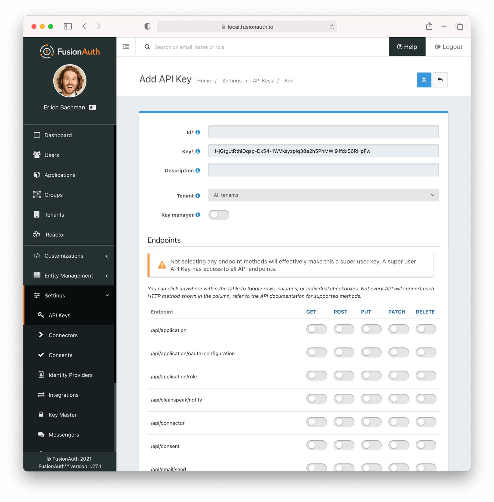 Create an API Key