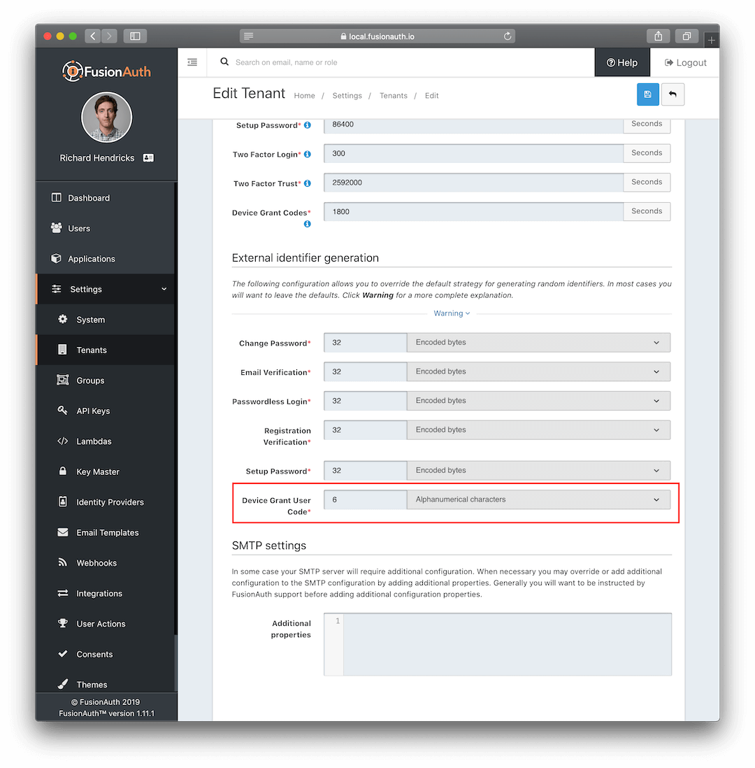 Device Code Type