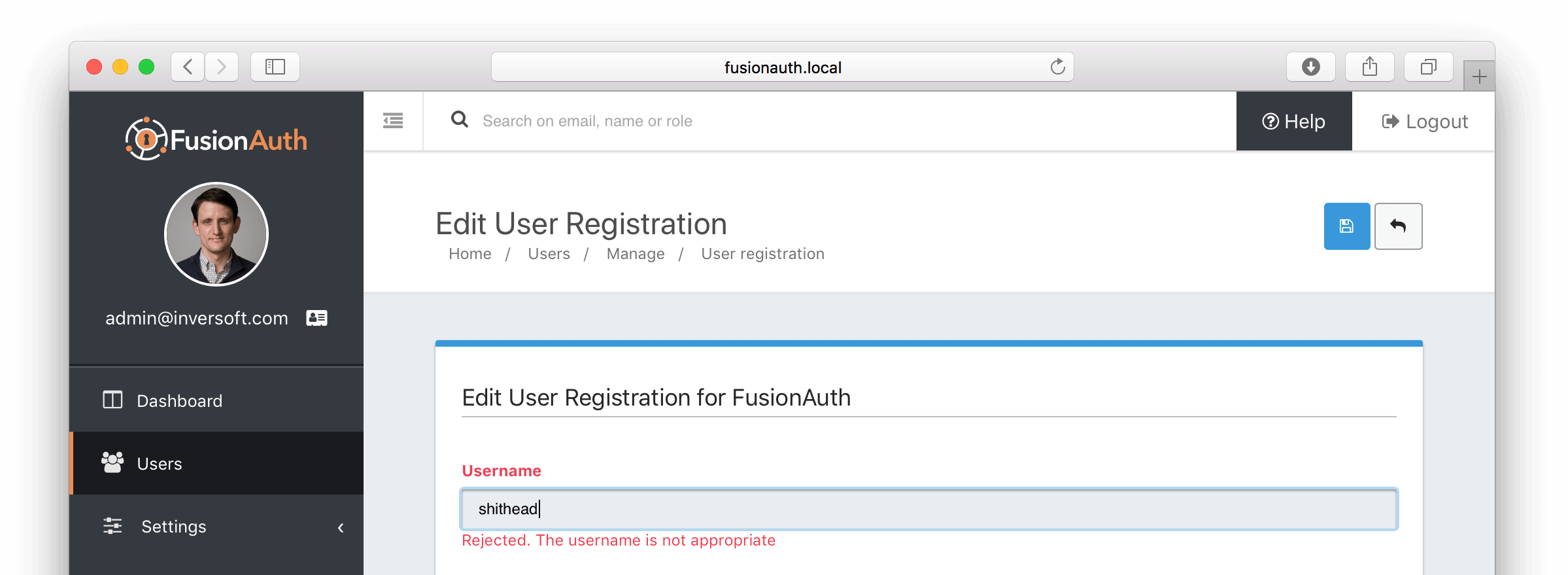 Filtered Username