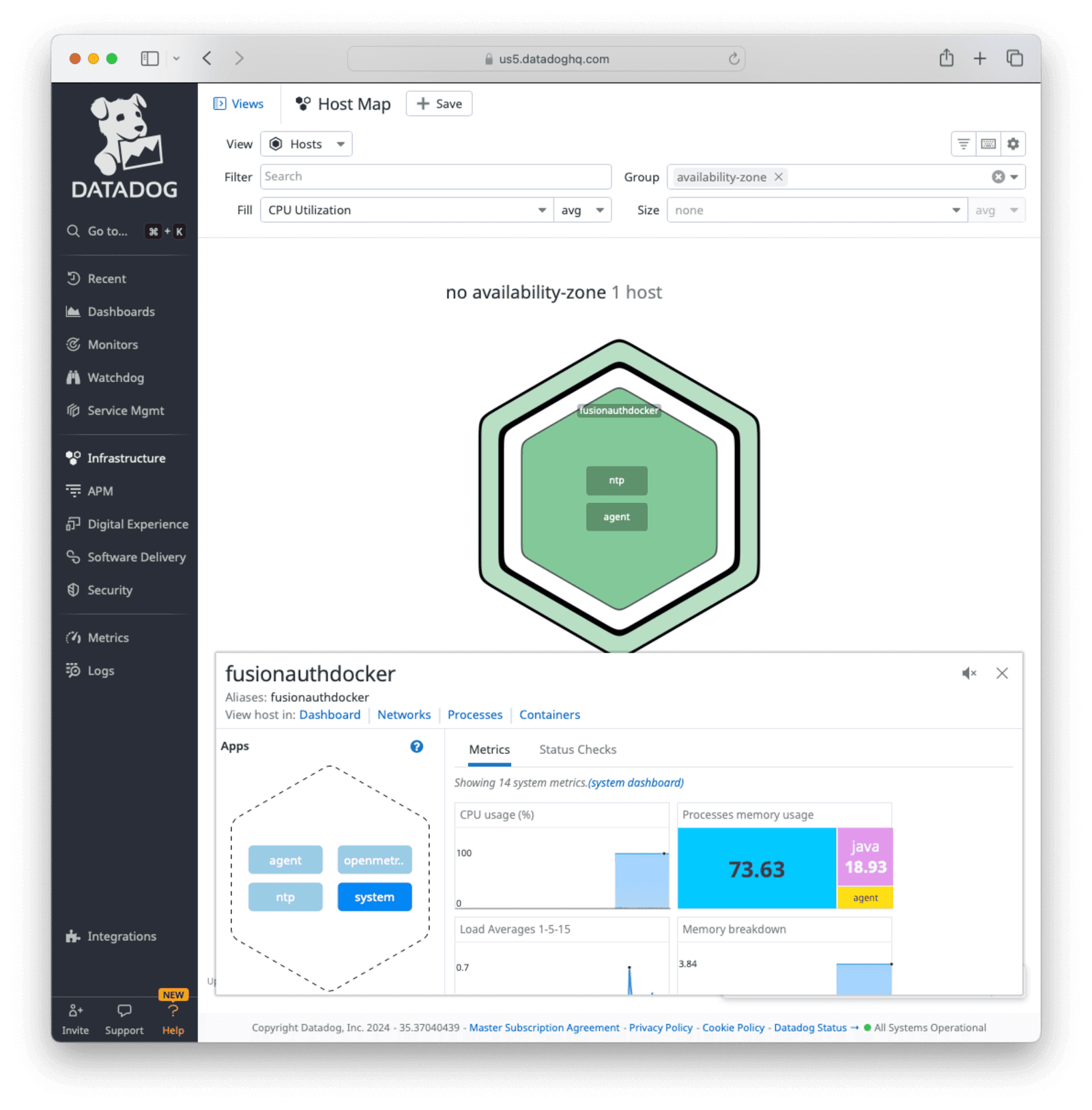 Infrastructure hosts agent