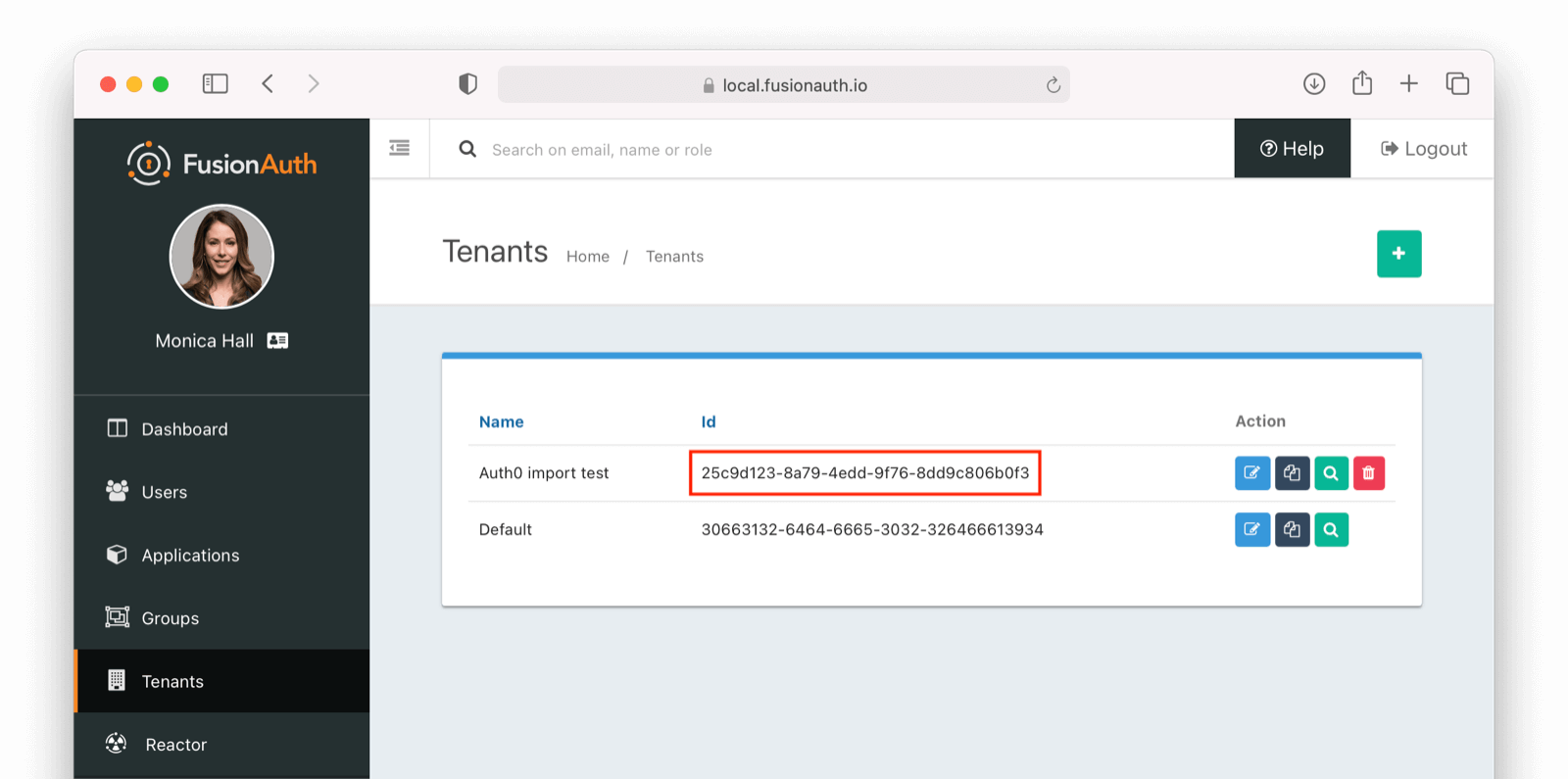 The tenant list.