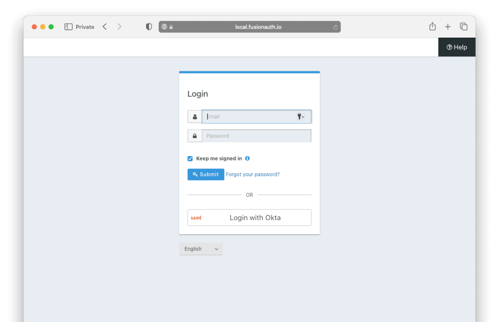 Login With Okta End Result