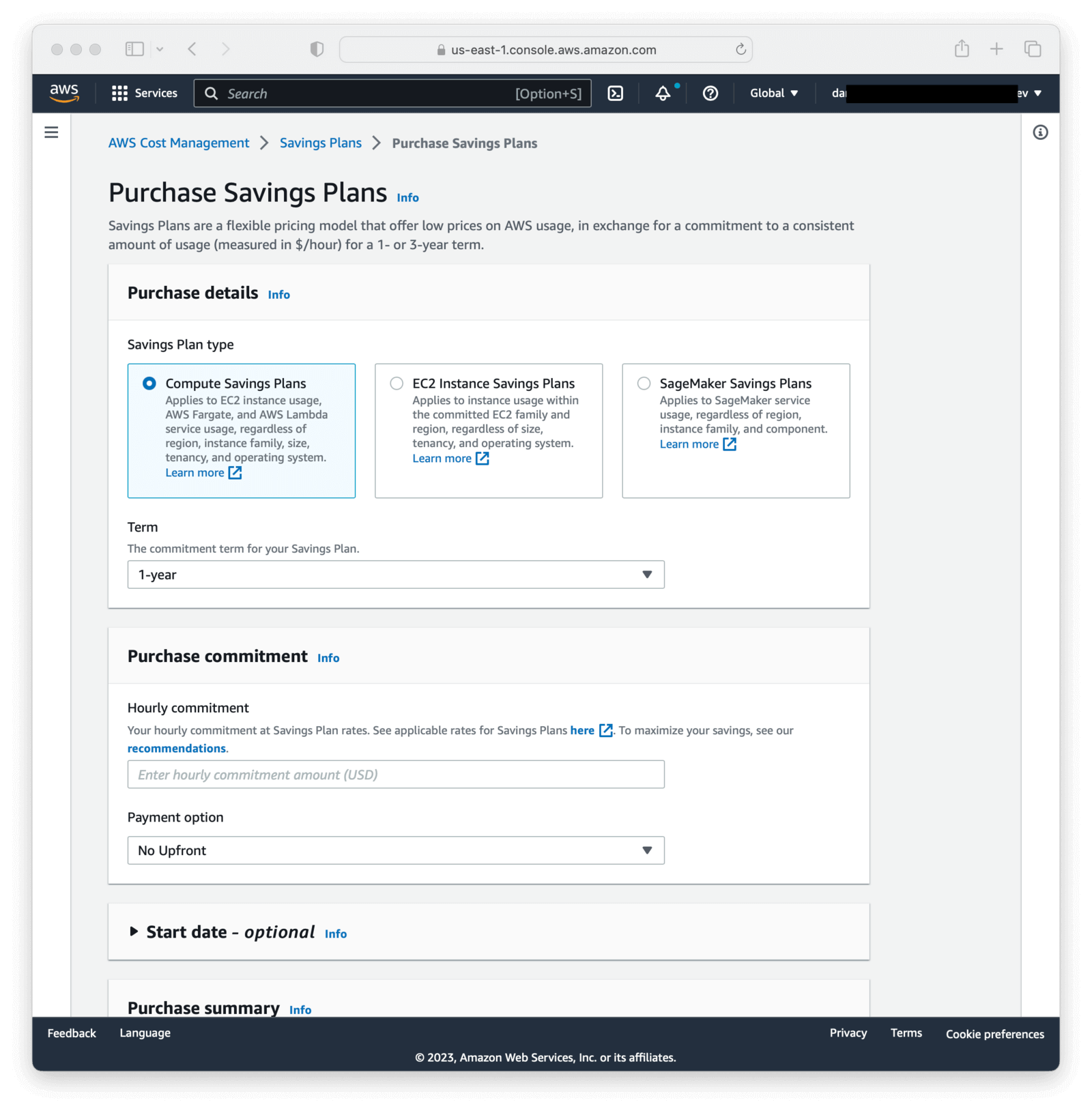 The AWS cost explorer.