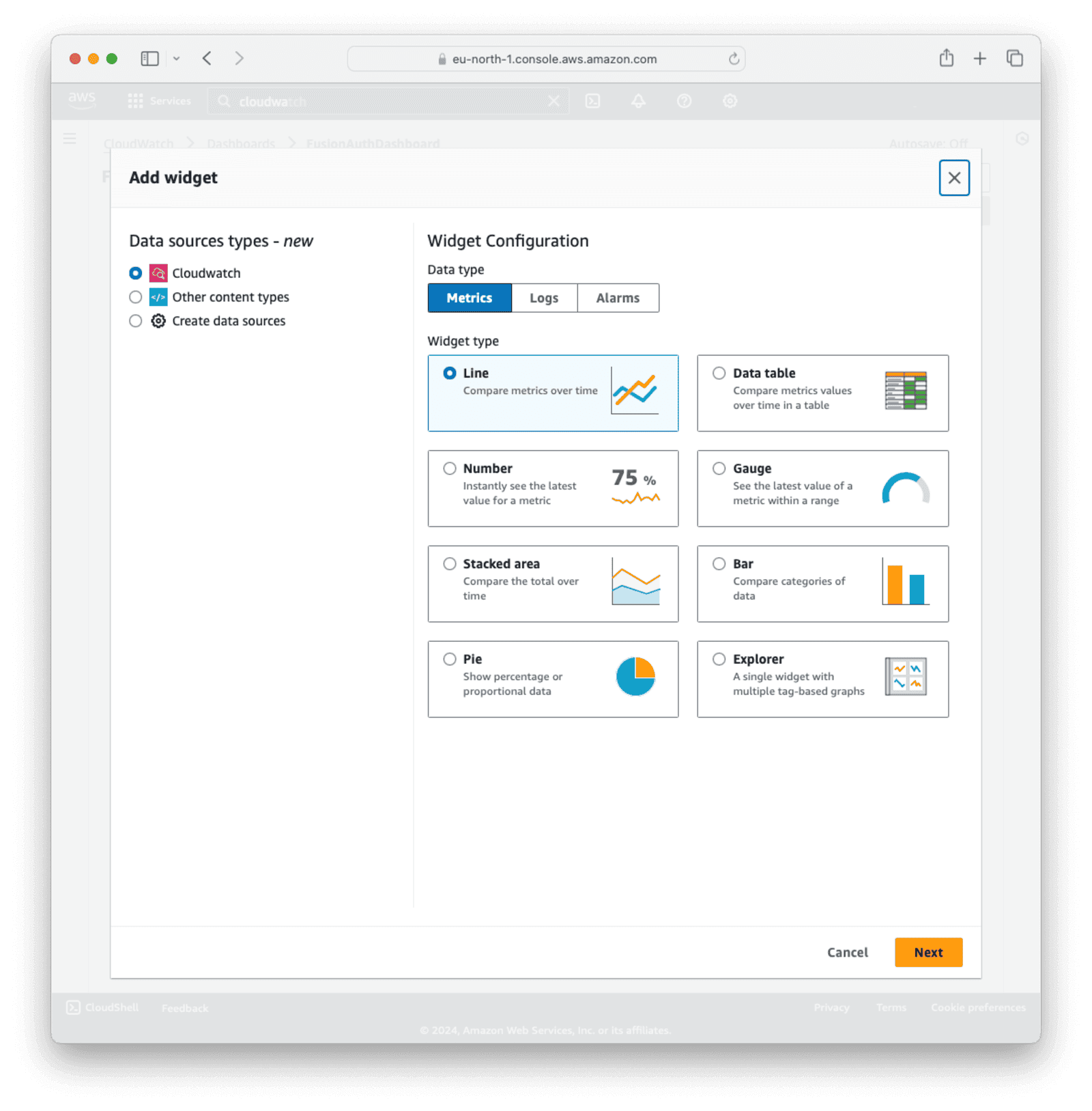 Select Options For The Dashboards