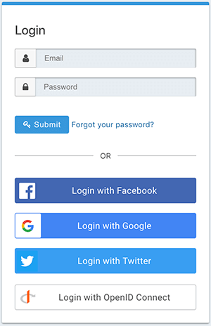 Social Login Screen